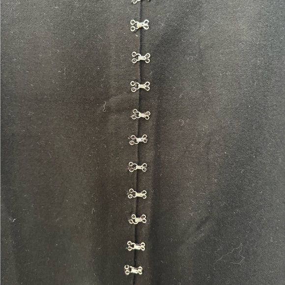 Altuzarra Black Pencil Viscose Blend Skirt with Silver Hook & Eye Details Size M - Picture 5 of 10